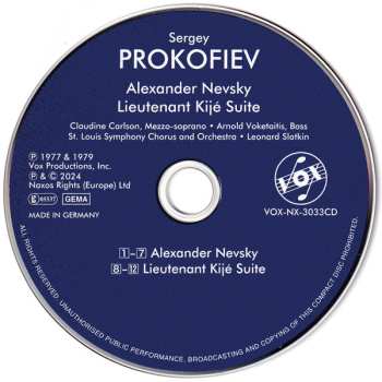 CD Sergei Prokofiev: Alexander Nevsky / Lieutenant Kijé Suite