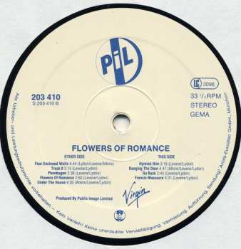 LP Public Image Limited: The Flowers Of Romance