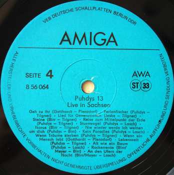 2LP Puhdys: Puhdys 13 (Live In Sachsen)
