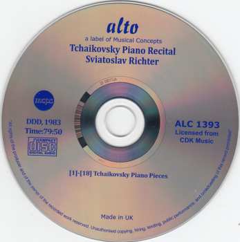 CD Pyotr Ilyich Tchaikovsky: Piano Music (Including From ‘The Seasons’)