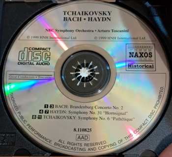 CD Johann Sebastian Bach: Tchaikovsky,Symphony No.6 "Patetique" - Bach,Brandenburg Concerto No.2 - Haydn,Symphony No.31 "Hornsignal"