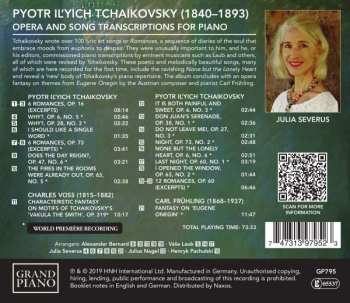 CD Pyotr Ilyich Tchaikovsky: Opera And Song Transcriptions For Solo Piano