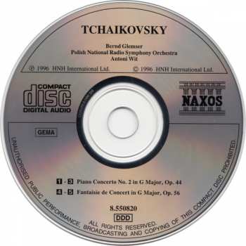 CD Pyotr Ilyich Tchaikovsky: Piano Concerto No. 2, Op. 44 / Concert Fantasy, Op. 56