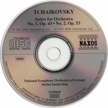 CD Pyotr Ilyich Tchaikovsky: Suites For Orchestra: No. 1, Op. 43 - No. 2, Op. 53 "Caractéristique"