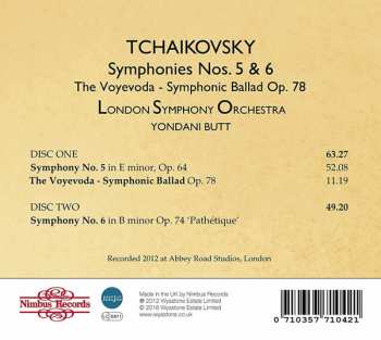 2CD Pyotr Ilyich Tchaikovsky: Symphonies 5 & 6; The Voyevoda