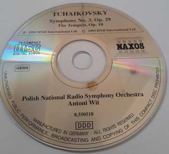 CD Pyotr Ilyich Tchaikovsky: Symphony No. 3 "Polish" / The Tempest Op. 18