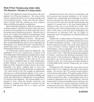 CD Pyotr Ilyich Tchaikovsky: The Seasons - Piano Sonata In C Sharp Minor