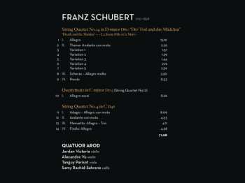 CD Quatuor Arod: Schubert Death and the Maiden DIGI