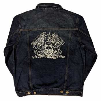 Merch Queen: Queen Unisex Denim Jacket: White Crest (back Print) (small) S