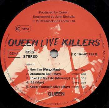 2LP Queen: Live Killers (2xLP)
