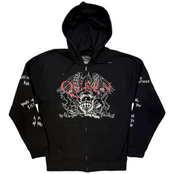 Merch Queen: Mikina so zipsom Logo Queen & Crest Outline