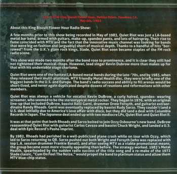 2CD Quiet Riot:  2 Live Biscuits - 2 Live Radio Shows At The King Biscuit Flower Hour 1983 & 1984