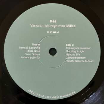 LP RÅÅ: Vandrar I Ett Regn Med Milles