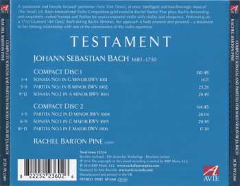 2CD Johann Sebastian Bach: Testament (Complete Sonatas And Partitas For Solo Violin)