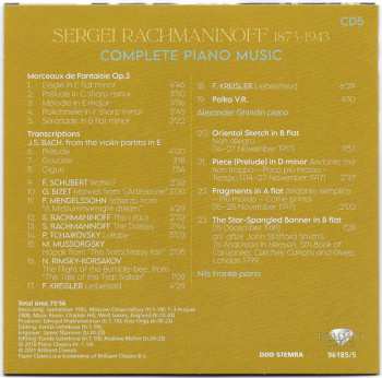 8CD Sergei Vasilyevich Rachmaninoff: Complete Piano Music