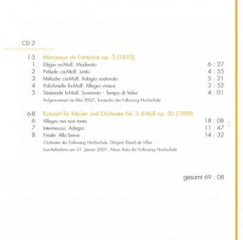 2CD Sergei Vasilyevich Rachmaninoff: Piano Works 5