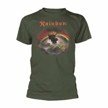 Merch Rainbow: Tričko Rising Distressed (military Green) S