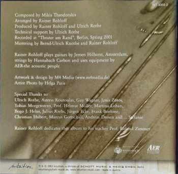 CD Mikis Theodorakis: Songs for Guitar