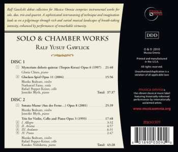 2CD Ralf Yusuf Gawlick: Solo & Chamber Works
