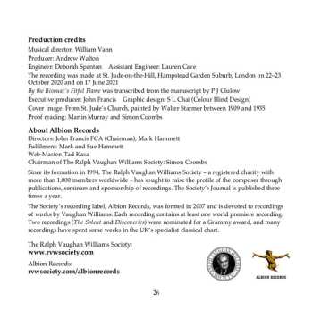 CD Ralph Vaughan Williams: Earth's Wide Bounds  