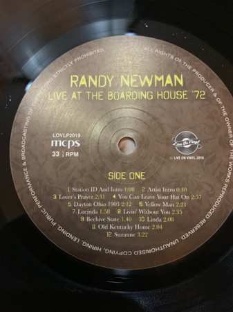 LP Randy Newman: Live At The Boarding House '72