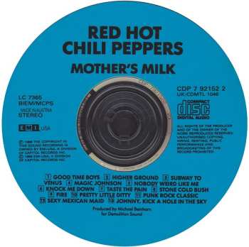 CD Red Hot Chili Peppers: Mother's Milk
