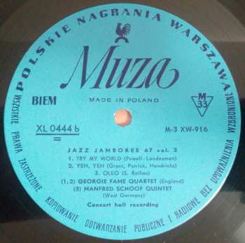 LP Manfred Schoof Quintet: Jazz Jamboree 67 Vol. 2
