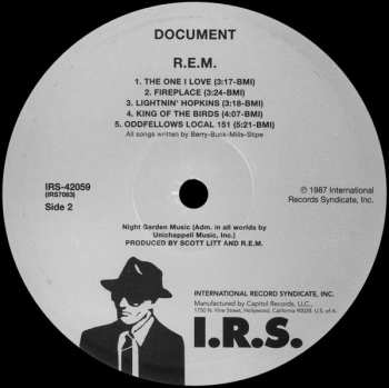 LP R.E.M.: Document LTD
