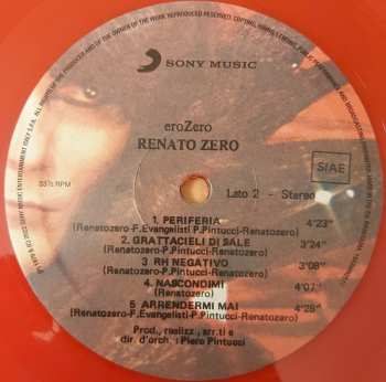 LP Renato Zero: EroZero CLR | LTD