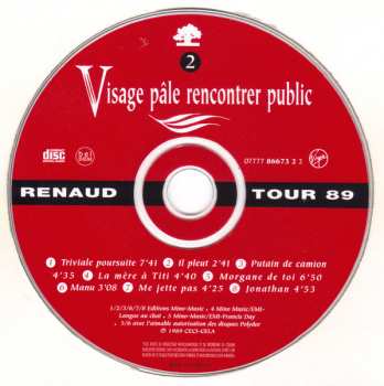 2CD Renaud: Visage Pâle Rencontrer Public