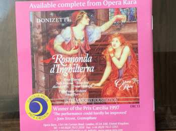 CD Philharmonia Orchestra: Renée Fleming Sings Excerpts From “Rosmonda D’ Inghilterra”