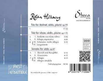 CD Robin Holloway: Trios: Clarinet, Viola And Piano Op.79; Oboe, Violin And Piano Op.115; Sonata For Viola Op.87