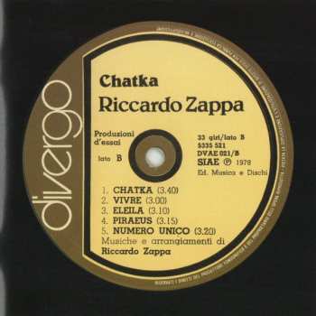 CD Riccardo Zappa: Chatka