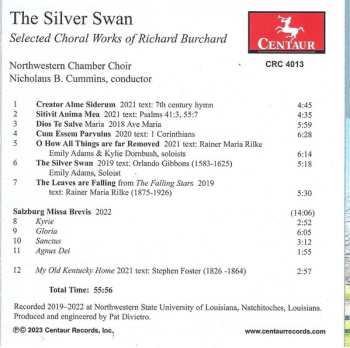 CD Richard Burchard: The Silver Swan: Selected Choral Works Of Richard Burchard