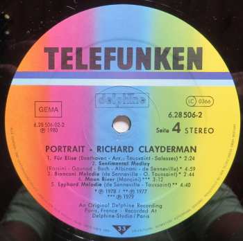 2LP Richard Clayderman: Portrait