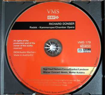 SACD Richard Dünser: Radek Chamber Opera In One Act