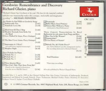 CD George Gershwin: Remembrance And Discovery