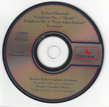 CD Большой Симфонический Оркестр Всесоюзного Радио: Symphony No. 1 • Symphony No. 2 • Testament 