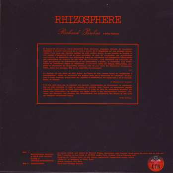 CD Richard Pinhas: Rhizosphere
