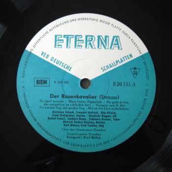 LP Dietrich Fischer-Dieskau: Der Rosenkavalier  Opernquerschnitt
