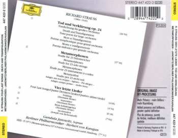 CD Berliner Philharmoniker: Vier Letzte Lieder · Four Last Songs / Tod Und Verklärung · Metamorphosen