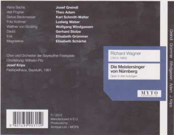 4CD/Box Set Richard Wagner: Die Meistersinger Von Nürnberg - Gesamtaufnahme Bayreuth 1961