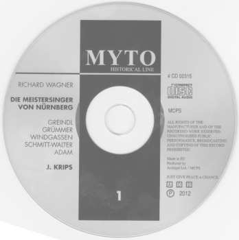 4CD/Box Set Richard Wagner: Die Meistersinger Von Nürnberg - Gesamtaufnahme Bayreuth 1961