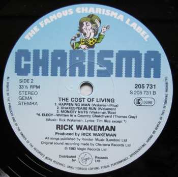 LP Rick Wakeman: Cost Of Living