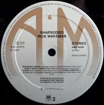 2LP Rick Wakeman: Rhapsodies