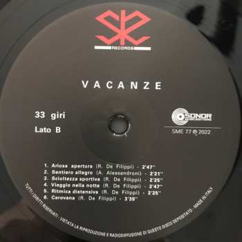 LP Alessandro Alessandroni: Vacanze