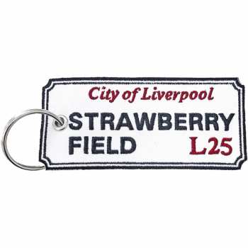 Merch Road Sign: Kľúčenka Strawberry Field, Liverpool Sign 