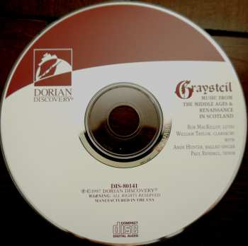 CD Rob Mackillop: Graysteil: Music From The Middle Ages And Renaissance In Scotland