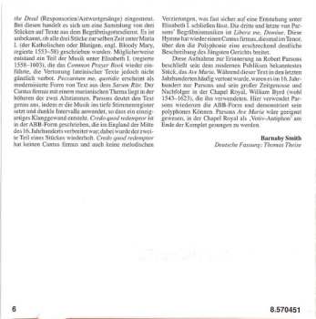 CD Robert Parsons: First Great Service • Responds For The Dead (Latin Service)