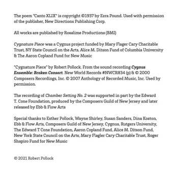 CD Cygnus Ensemble: Entertwined: Compositions By Robert Pollock From 5 Decades